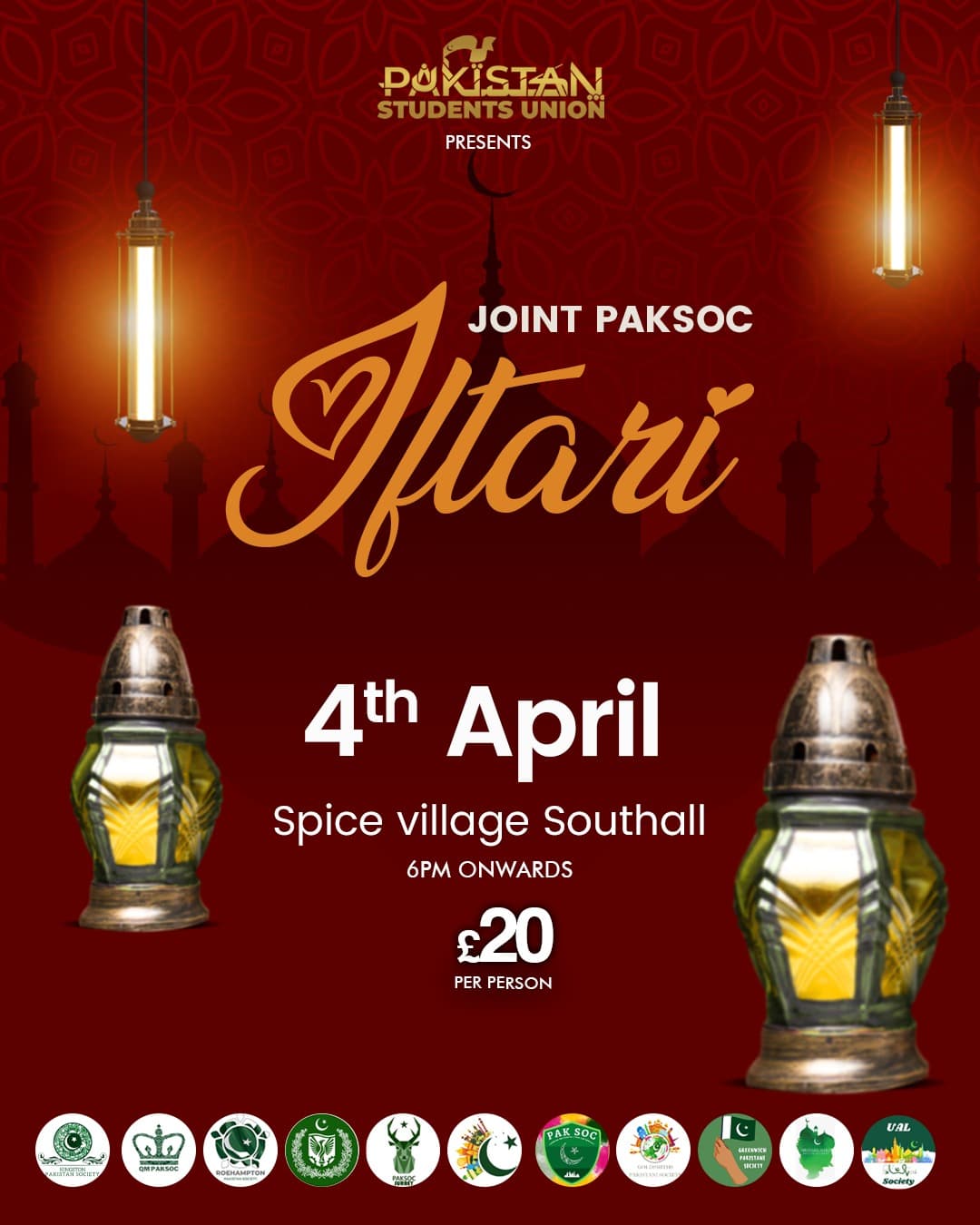 Joint Paksoc Iftar poster