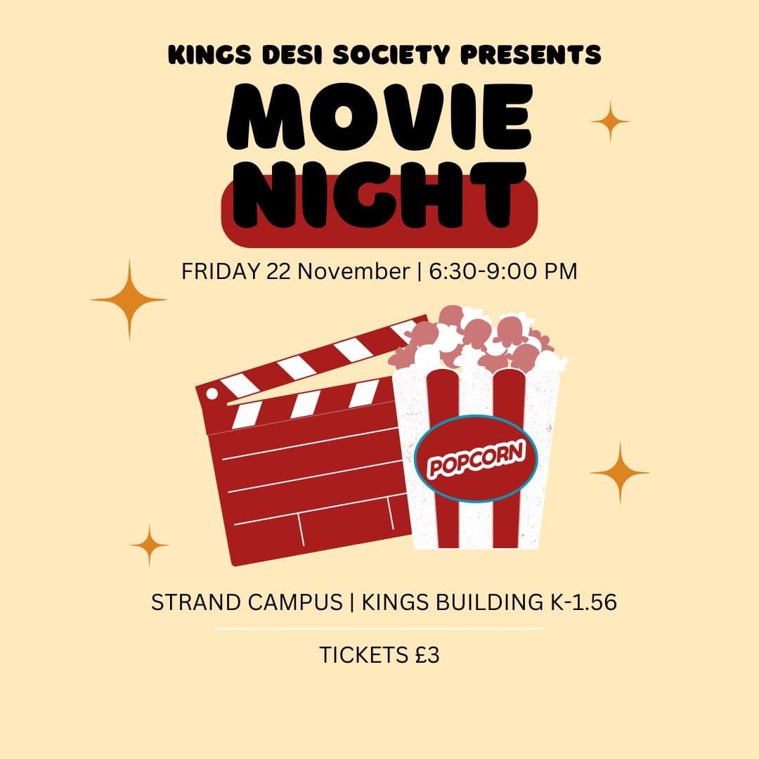Kings Desi Society Movie Night poster
