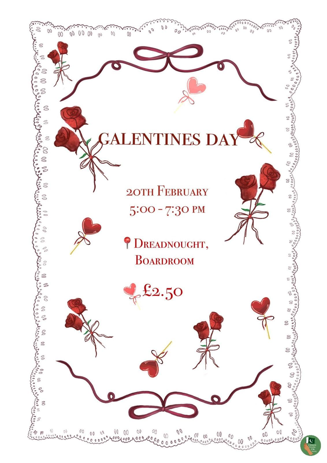 Greenwichpaksoc Galentines Day poster