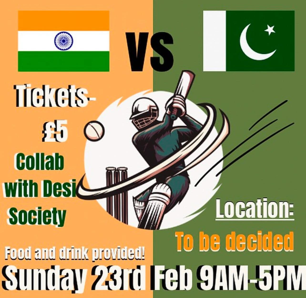 Surreypaksoc Cricket Match Screening Pak v India poster
