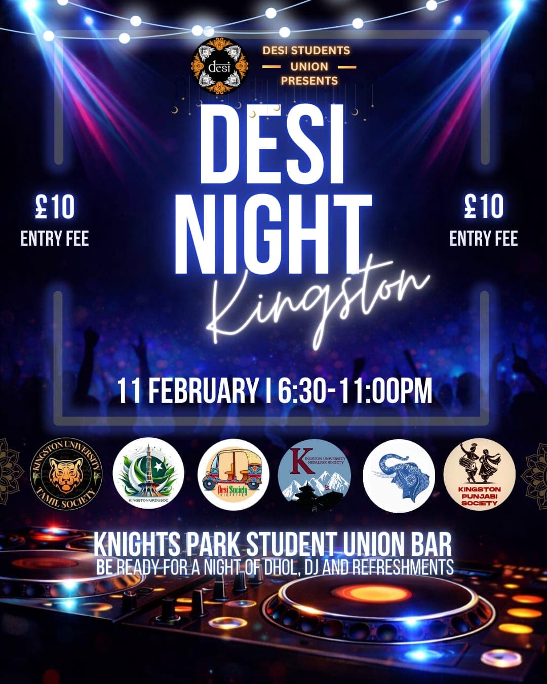 Kingston Desi Night poster