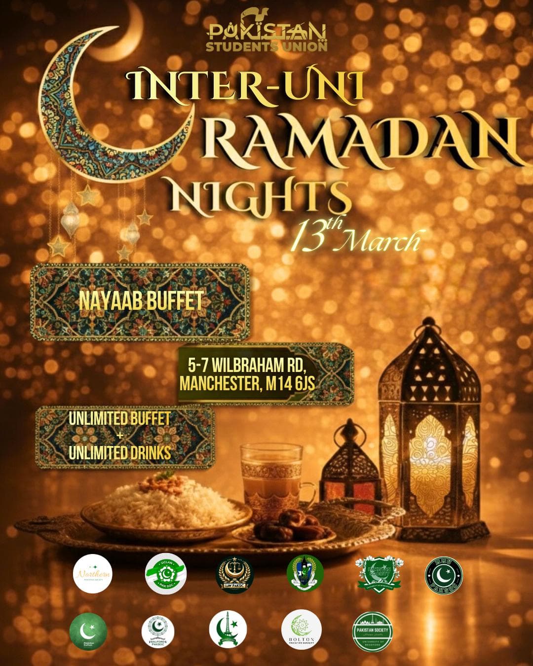 Manchester - Inter-Uni Iftar poster